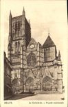 VINTAGE POSTCARD Meaux the Cathedral Western Frontage