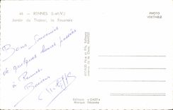 MODERN CARD Rennes Garden of Thabor the Rosery