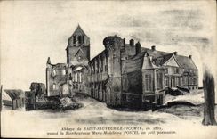 CPA Abbaye de Saint Sauveur le Vicomte en 1832
