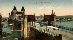 VINTAGE POSTCARD Bonn amndt Rhein Die Rhienbrucke