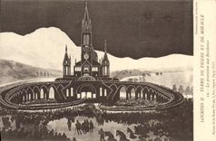 VINTAGE POSTCARD Heavy the procession with the torches