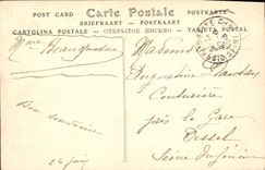 VINTAGE POSTCARD Mantes View taken of the Tower Maclou Saint