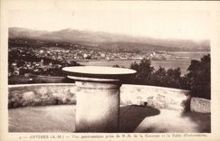 VINTAGE POSTCARD Antibes seen panoramic catch of NR D of Garoupe and the Table of orientation