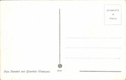 VINTAGE POSTCARD Santita nei Giardini Vaticani Pape Sweated
