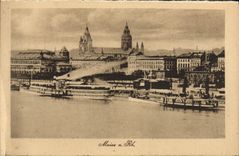 VINTAGE POSTCARD Mainz has Rh Boats