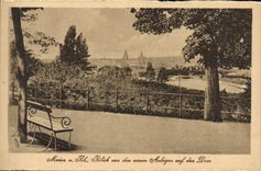 VINTAGE POSTCARD Mainz has Rh Blick von den neuen Anlagen auf den Dom
