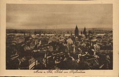 VINTAGE POSTCARD Mainz has Rh Blick vom Stephansturm