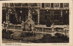 VINTAGE POSTCARD Cologne one the Rhine Fontaion off the Goblins