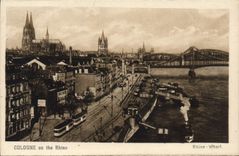 VINTAGE POSTCARD Cologne one the Rhine Rhine Whari