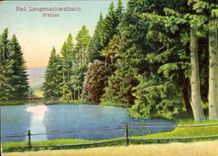 VINTAGE POSTCARD Bad Langenbchwalbach Weiher
