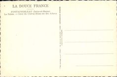 POSTAL Fontainebleau de la VENDIMIA la corte del paladar del caballo blanco o del Buen-byes coche