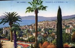 VINTAGE POSTCARD Cannes Panorama seen of California