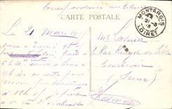 VINTAGE POSTCARD Sens Panoramic View of the Town hall