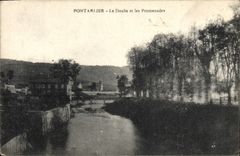 VINTAGE POSTCARD Pontarlier Doubs and Walks