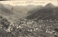 VINTAGE POSTCARD Auvergne Mont Gilds View and the Capuchin