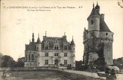 VINTAGE POSTCARD Chenonceau the Castle and the Tower of the Marks
