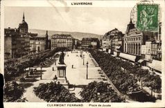 VINTAGE POSTCARD Clermont Ferrand Places of Jaude
