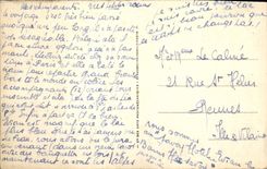 VINTAGE POSTCARD Evian les Bains Lake Leman a Boat Boat