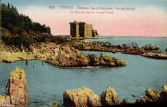 VINTAGE POSTCARD Cannes Holy Castle Honorat Island of Lerins