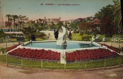 VINTAGE POSTCARD Cannes New Gardens