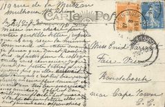VINTAGE POSTCARD Entered Mulhouse of the City