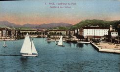 VINTAGE POSTCARD Interior Nice of the Port Boats