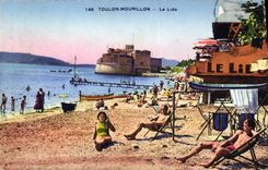 VINTAGE POSTCARD Toulon Mourillon the Lido