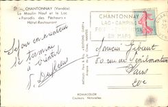 MODERN CARD Chantonnay the New Mill and the Lake Paradise of the Sinners Restoring Hotel