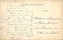 POSTAL Treport de la VENDIMIA el Pierhead el François Quay 1r y la entrada de los barcos portuarios