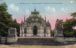 VINTAGE POSTCARD Dreux Vault Saint Louis Burial of the Family of Orleans