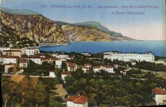 VINTAGE POSTCARD Beaulieu On Sea View Bay of Small Africa and Grand Hotel Bristol-board