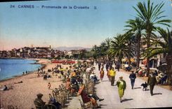 VINTAGE POSTCARD Cannes Walk of the Small cross
