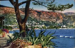 VINTAGE POSTCARD Beaulieu Panorama seen of the road of St Jean