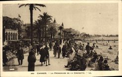 VINTAGE POSTCARD Cannes the Walk Of the Small cross