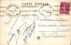 Paladar de la POSTAL de la VENDIMIA de Fontainebleau oratorio del viejo cuarto del papa VII blanco y negro de las reinas