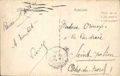 Panorama de Ruán de la POSTAL de la VENDIMIA tomado de los barcos del transportador