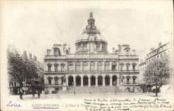 VINTAGE POSTCARD Holy Etienne the Town hall