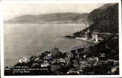 VINTAGE POSTCARD Cape d' Ail View the Russet-red St Laurent point and Cape