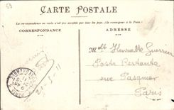 POSTAL Roubaix de la VENDIMIA una esquina del parque