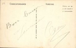 POSTAL Eze de la VENDIMIA visto a través de los pinos