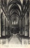 VINTAGE POSTCARD Avranches the Notre Dame Church of the Fields the nave