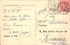 VINTAGE POSTCARD Castle of Chenonceaux View