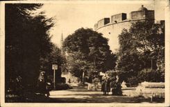 VINTAGE POSTCARD Holy Malo the general tower and the public garden