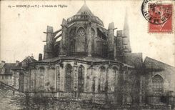 VINTAGE POSTCARD Redon the Apse of the Church