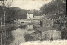 VINTAGE POSTCARD Auvergne Bourboule Stopping and the lake
