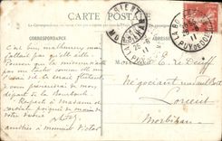 VINTAGE POSTCARD Auvergne Bourboule Stopping and the lake