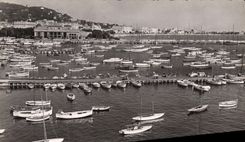 MODERN CARD Cannes the port Boats