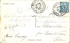 MODERN CARD Cannes the port Boats