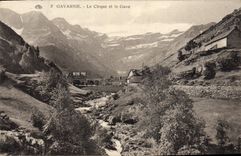 VINTAGE POSTCARD Gavarnie the Circus and Gave