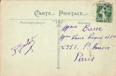 VINTAGE POSTCARD Autun Antique Romain Building says Temple of Janus